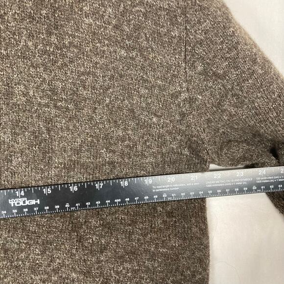 Pendleton Washable Wool V-Neck Cardigan Women M Brown Gray Heathered Cozy Lounge - Picture 9 of 10